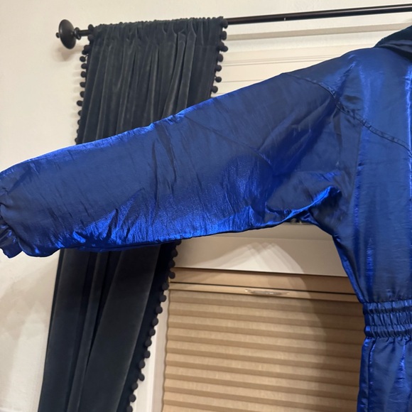 Nils Ski Suit One piece Snowsuit Snow Bib Apres Royal Blue Womens 8 Vtg 80s 90s - Picture 9 of 15
